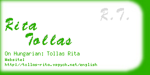 rita tollas business card